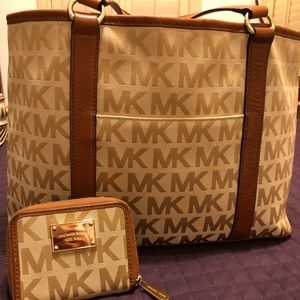 Must Go! Michael Kors Monogram Tote and Wallet